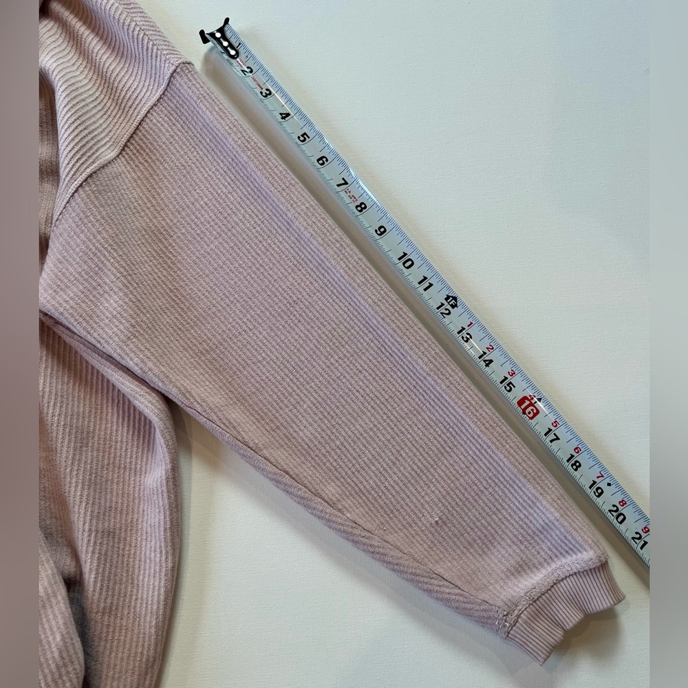 aerie Beyond Oversized Light Pink Quarter Zip Size Small 100% Cotton - Picture 9 of 16